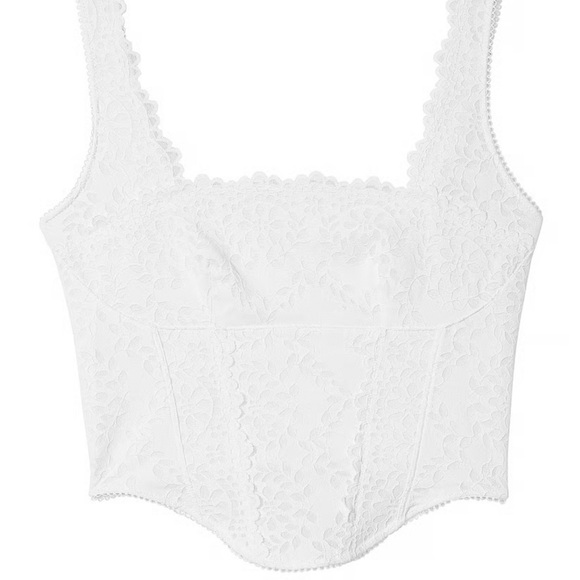 NWT Victoria’s Secret PINK The Cinched Corset Top White/Ivory Size L DD - Picture 3 of 13